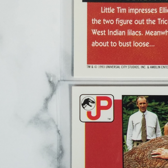 Vintage JP Topps Trading Cards Lot of 10 Jurassic Park Movie Cards Lot #13 - Picture 10 of 12